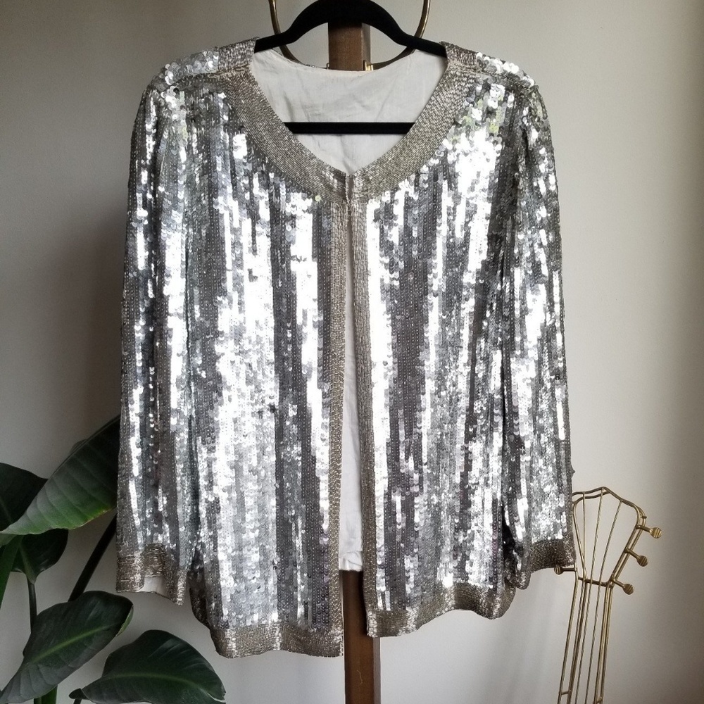 Sequined and beaded jacket top!
